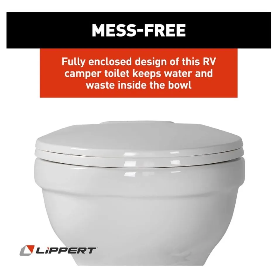 RV TOILET -ELONGATED CERAMIC B